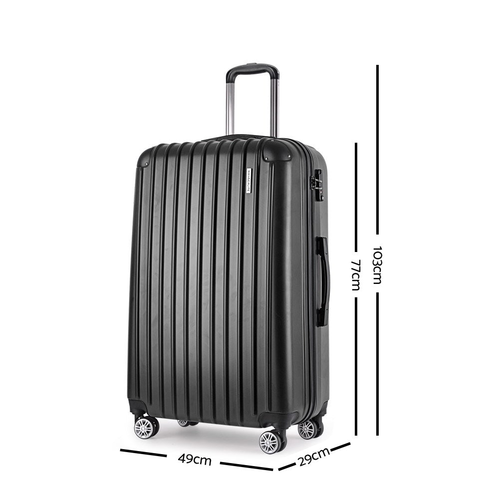 Wanderlite 28inch Lightweight Hard Suit Case Luggage Black