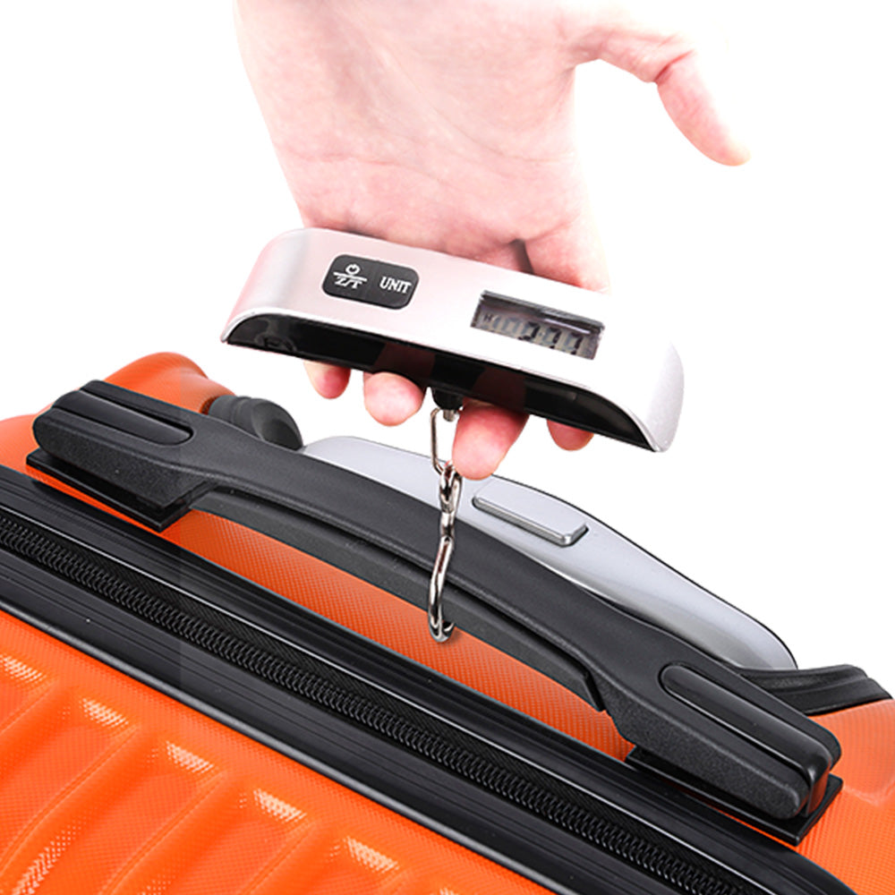 Wanderlite 3 Piece Lightweight Hard Suit Case Luggage Orange