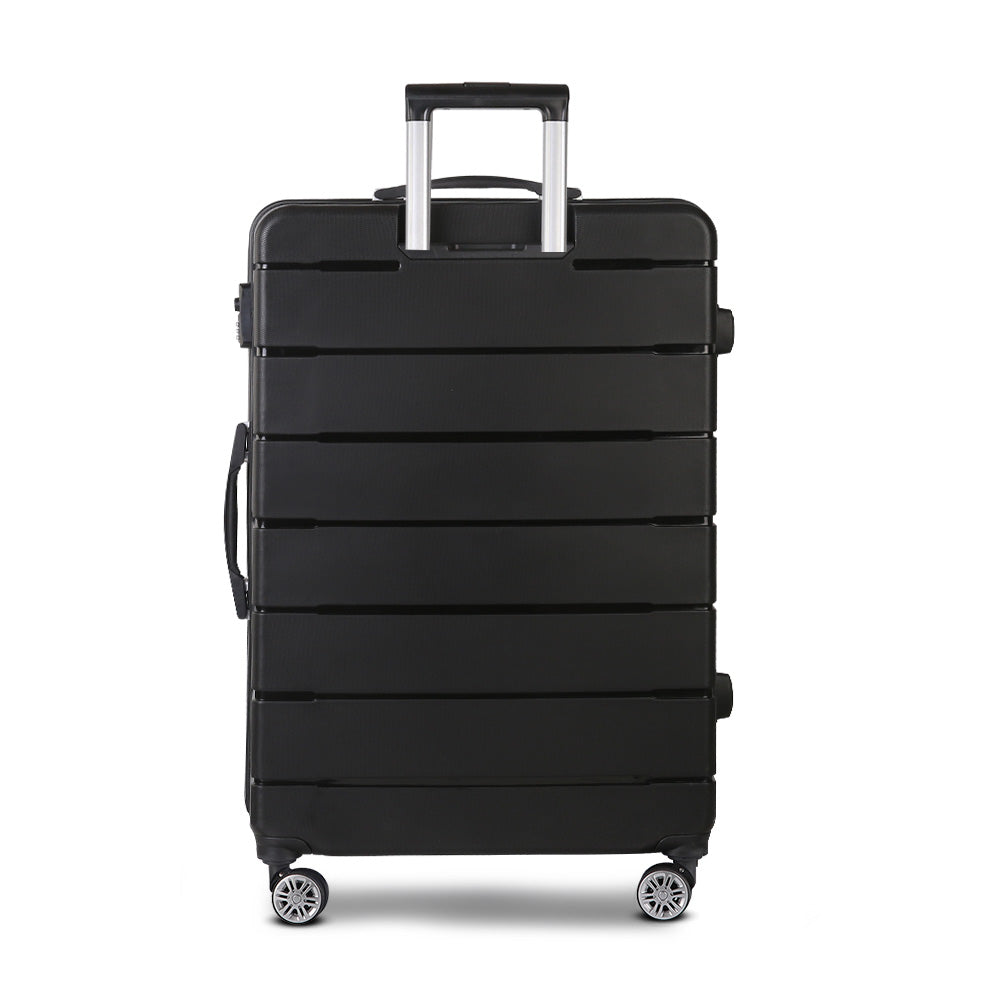 Wanderlite 3PC Luggage Suitcase Trolley - Black