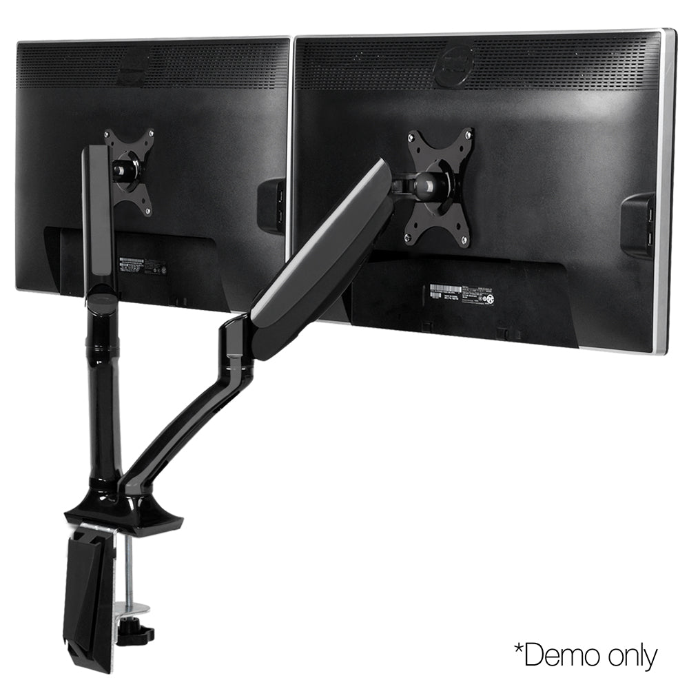 2 Arms Adjustable Monitor Screen Holder - Black