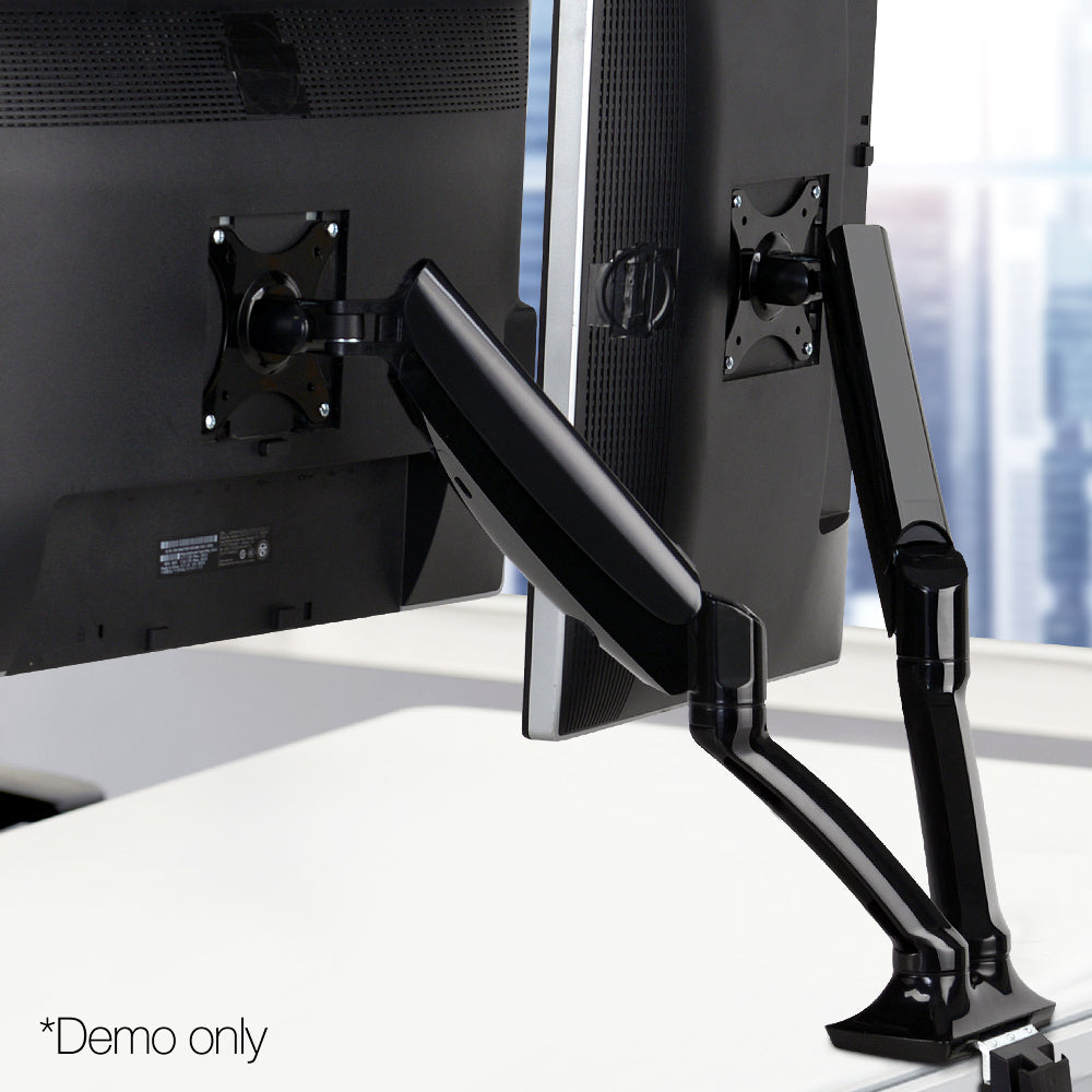 Artiss Monitor Arm Mount Dual Gas Black