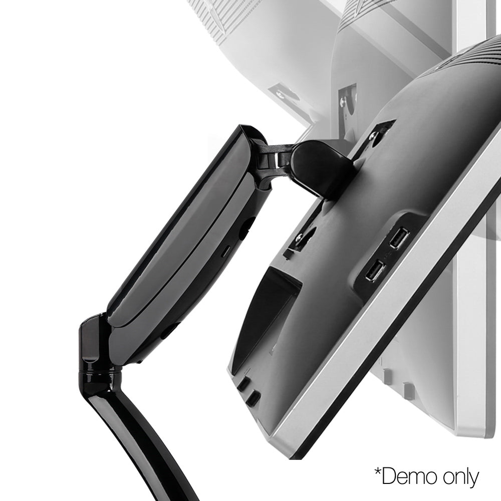 2 Arms Adjustable Monitor Screen Holder - Black
