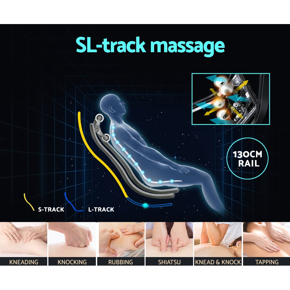 Livemor Massage Chair Electric 4D Recliner Shiatsu Zero Gravity Home Massager