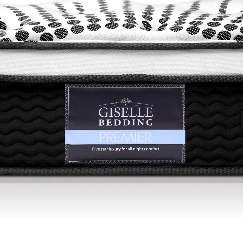 Giselle Bedding Como Euro Top Pocket Spring Mattress 32cm Thick Double