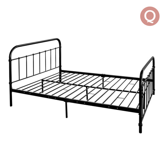 Artiss Queen Size Metal Bed Frame - Black