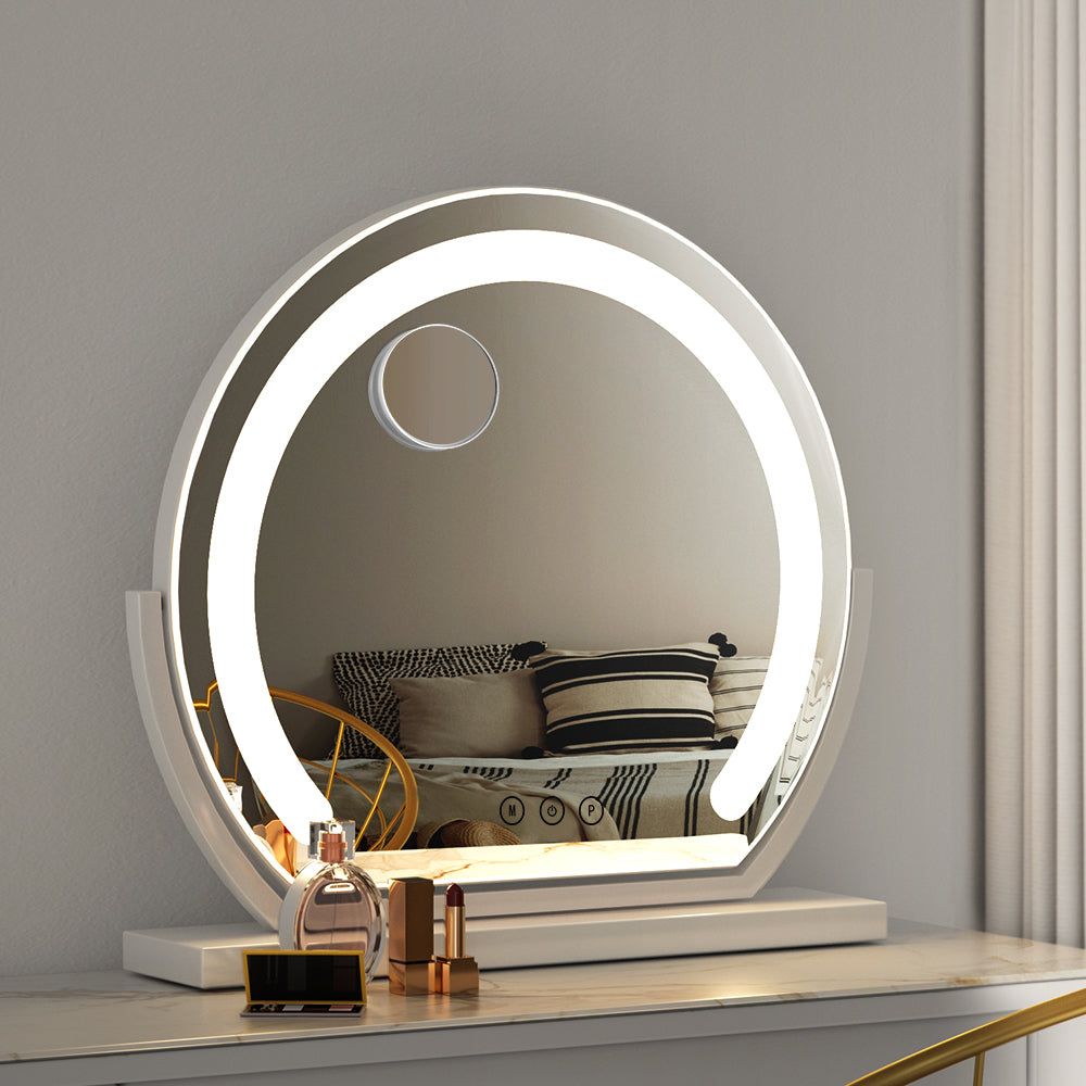 Embellir Hollywood Makeup Mirror with LED Lighted Vanity Dimmable Metal 40X35CM