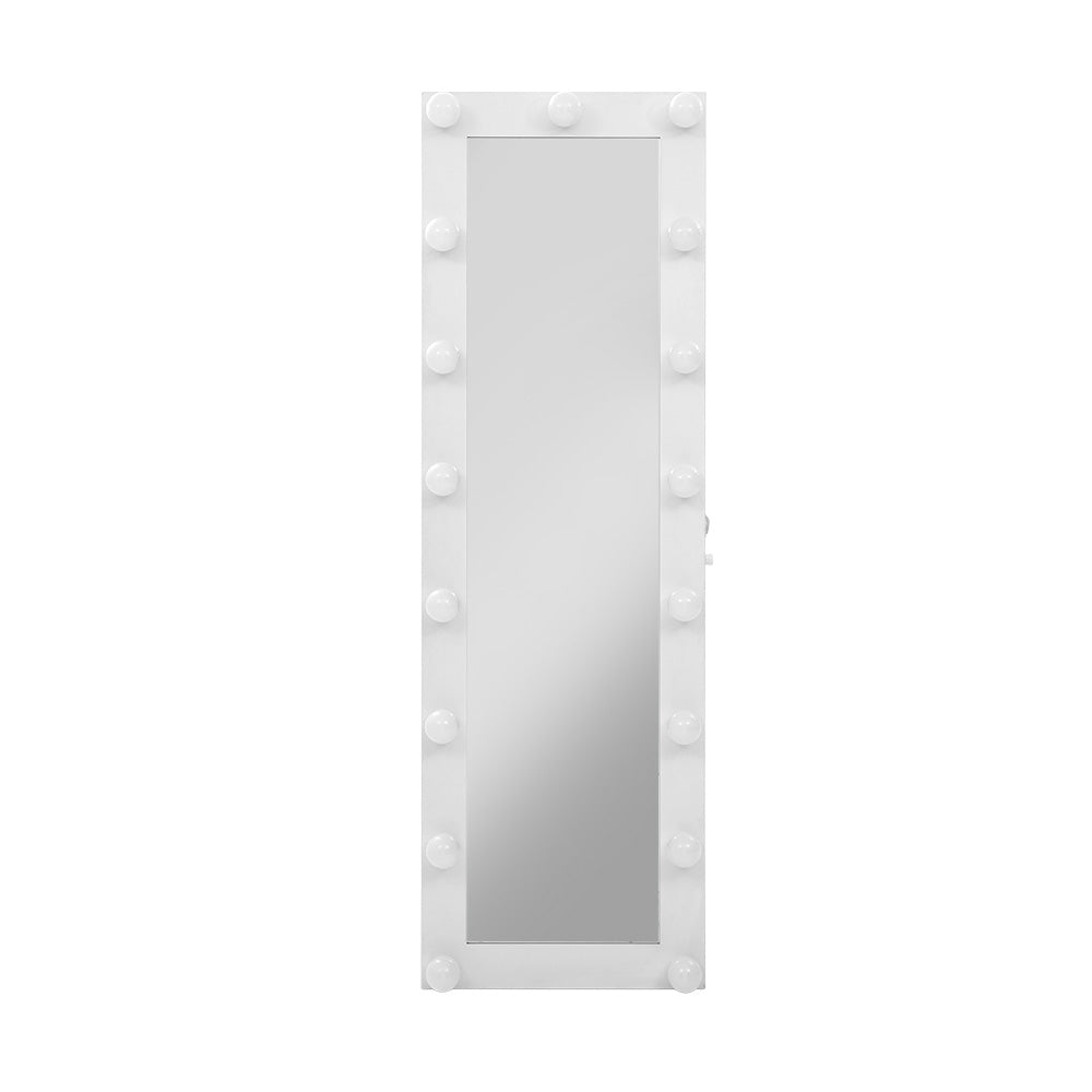 Embellir Full Length Mirror Floor Standing Makeup Wall 1.6M Light Bulbs Mirror