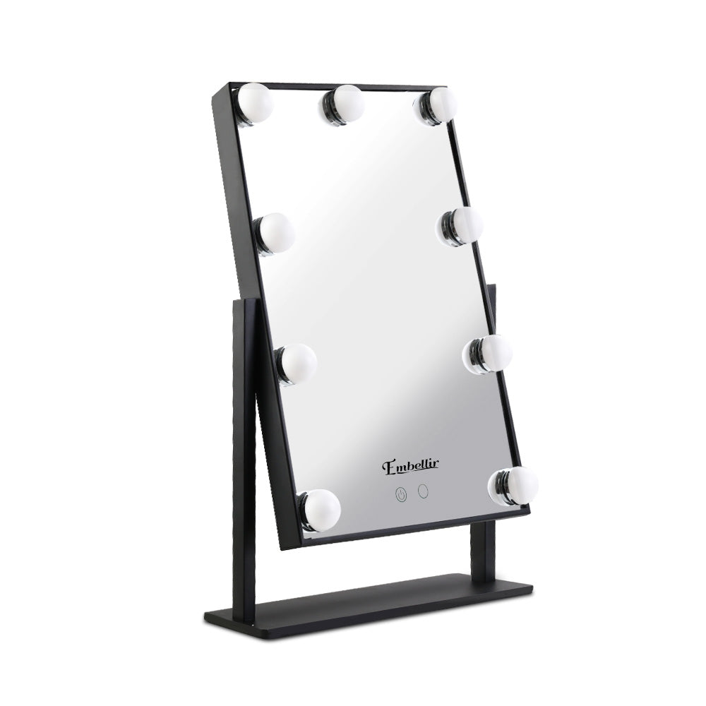 Embellir LED Standing Makeup Mirror - Black