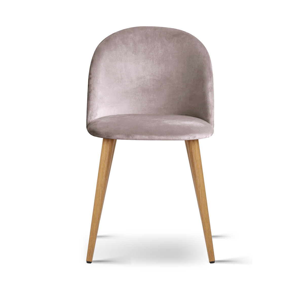 Artiss Set of Two Velvet Modern Dining Chair - Light Grey