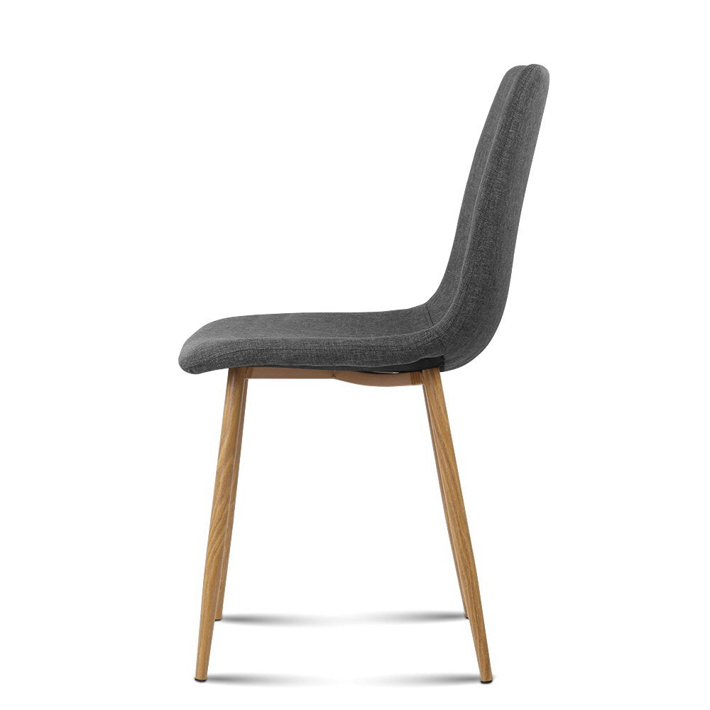 Artiss 4X Collins Dining Chairs - Dark Grey