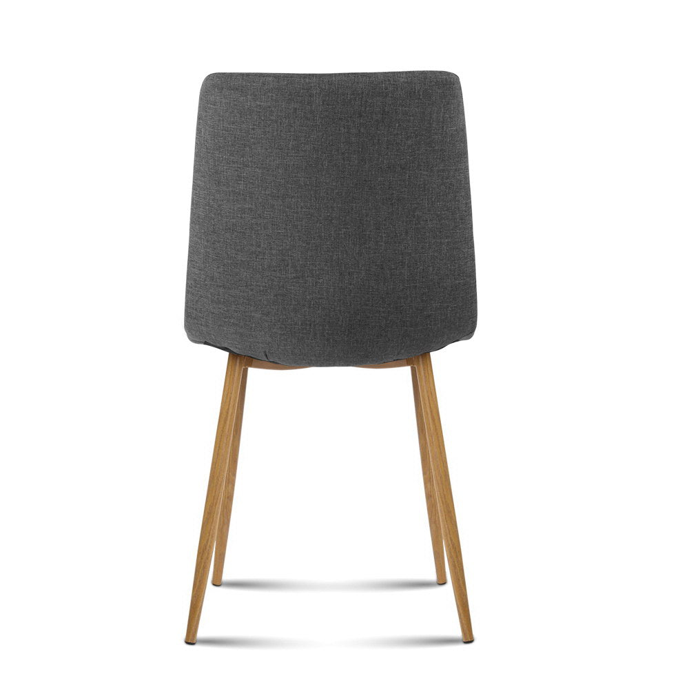 Artiss 4X Collins Dining Chairs - Dark Grey