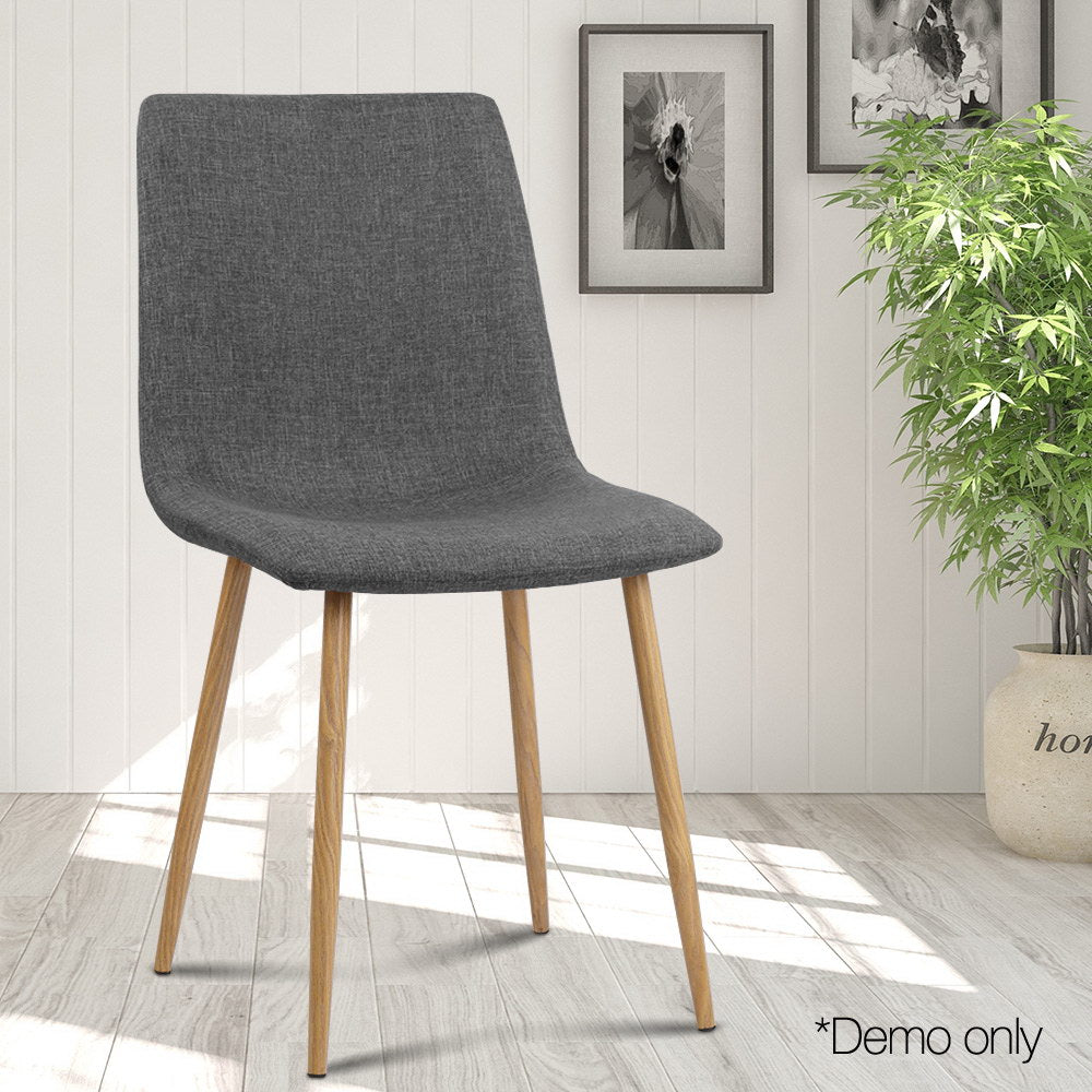 Artiss 4X Collins Dining Chairs - Dark Grey