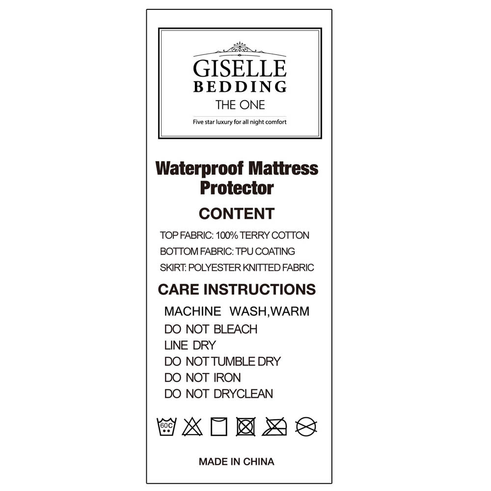 Giselle Bedding Double Size Terry Cotton Mattress Protector