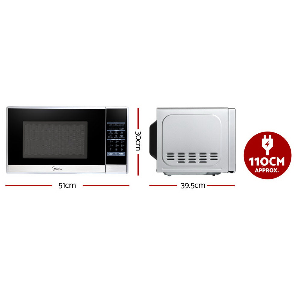 Midea 25L 900W Electric Digital Solo Microwave Oven Kitchen Silver