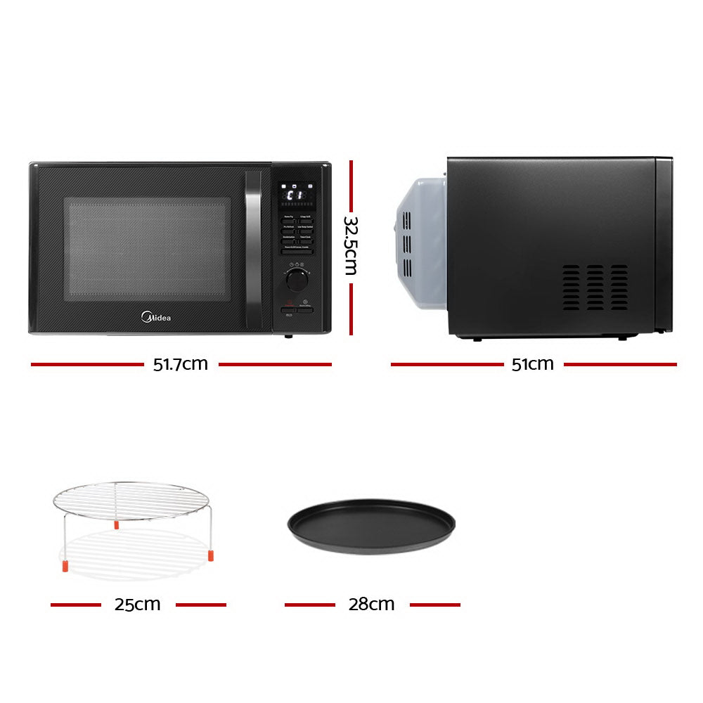 Midea 30L 2300W Electric Grill Convection Microwave Oven Benchtop Black