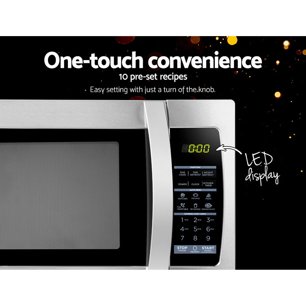 Midea 34L 1100W Electric Digital Solo Microwave Oven Kitchen Silver