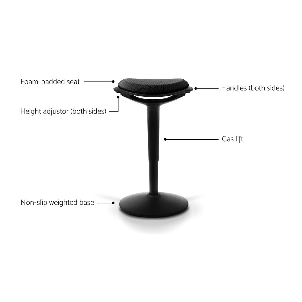 Sit Stand Stool Active Motion Stools Office Chair School For Standing Desk Black