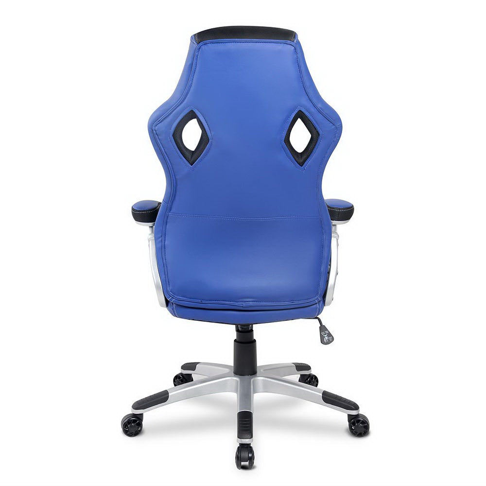 Artiss PU Leather Padded Office Desk Computer Chair - Blue