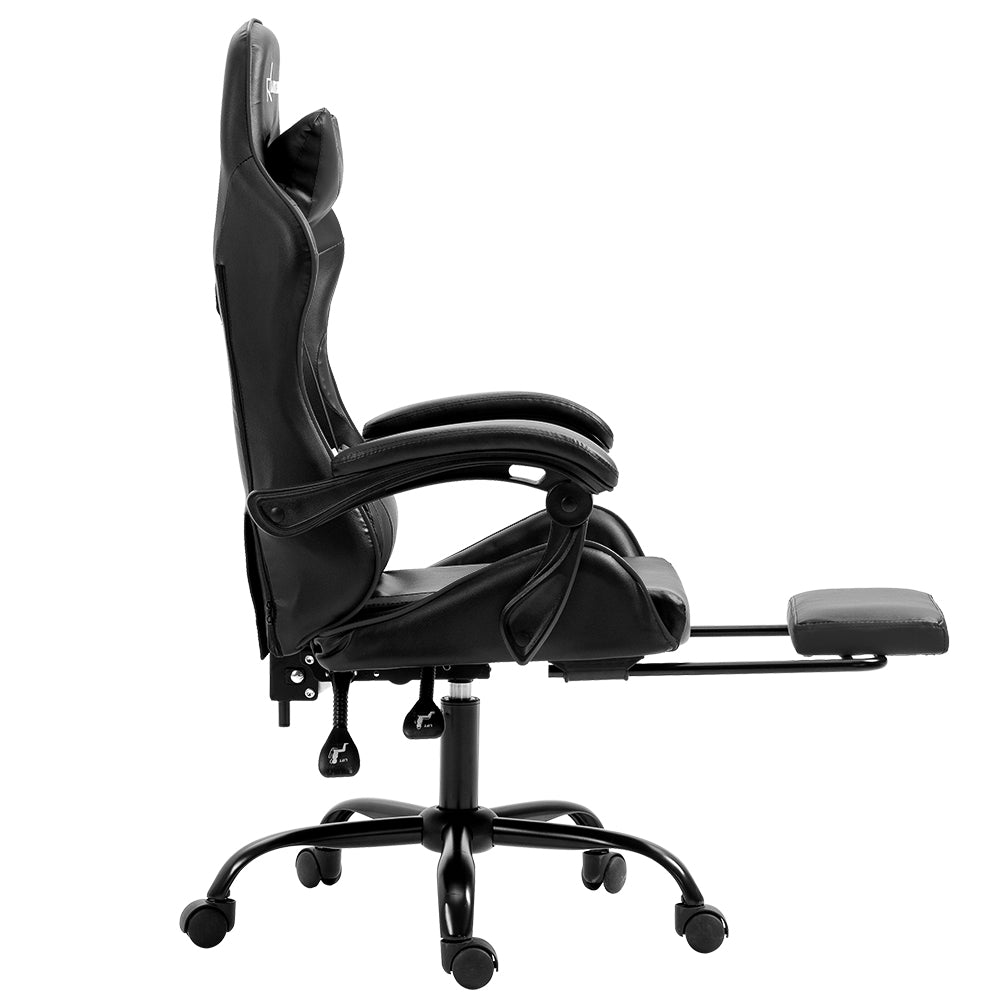 Artiss Gaming Office Chair Executive Computer Leather Chairs Footrest Grey