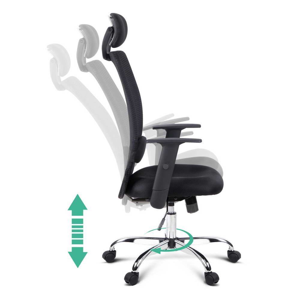 Mesh High Back Office Desk Chair - Black