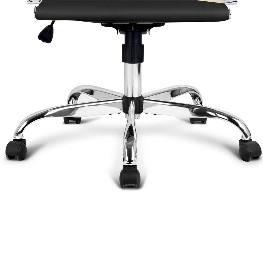 Artiss Eames Replica Office Chair Computer Seating PU Leather High Back Black