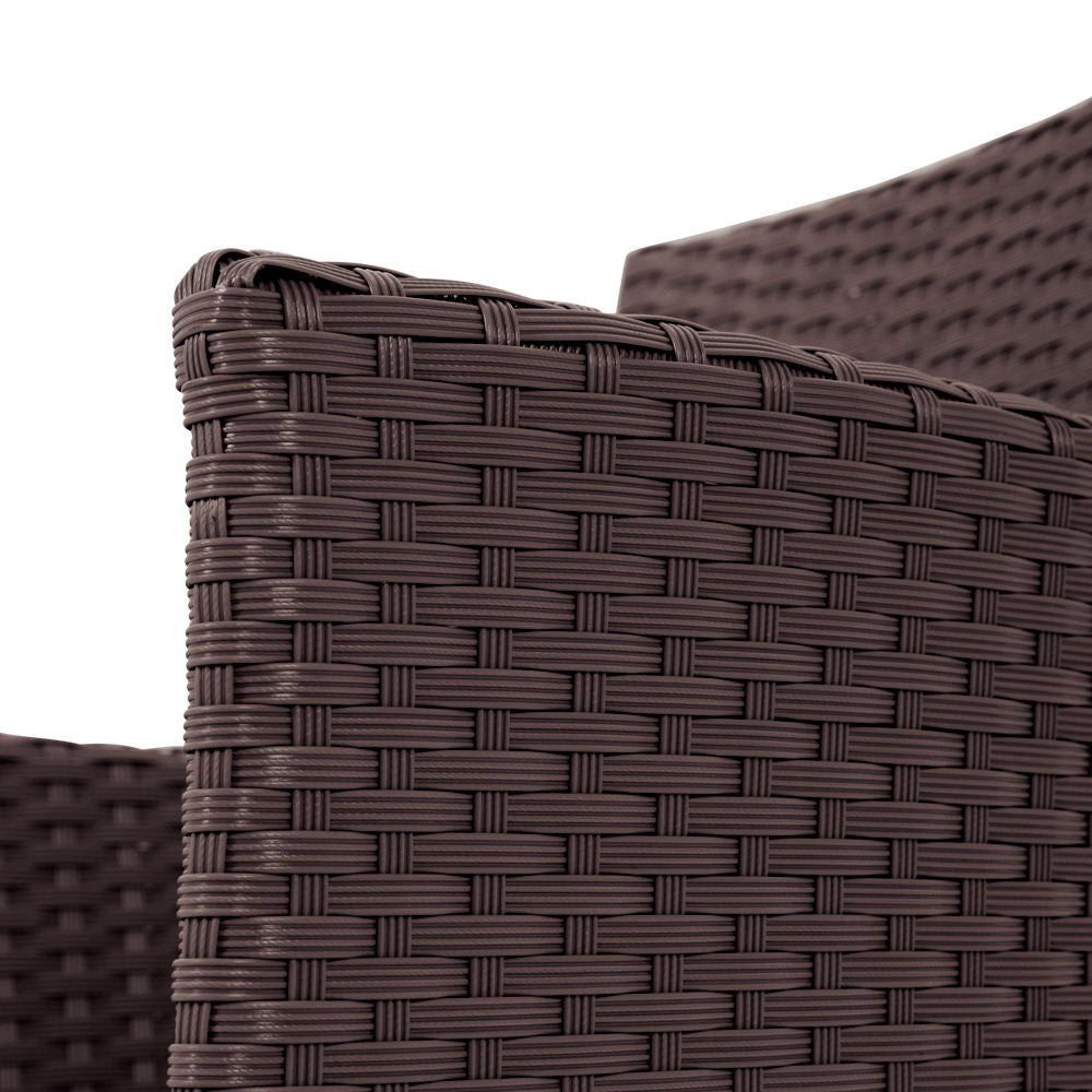 Gardeon 3 Piece Rattan Outdoor Furniture Set - Brown