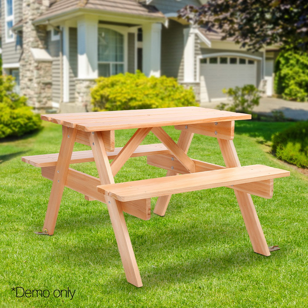 Keezi Kids Wooden Picnic Bench Set