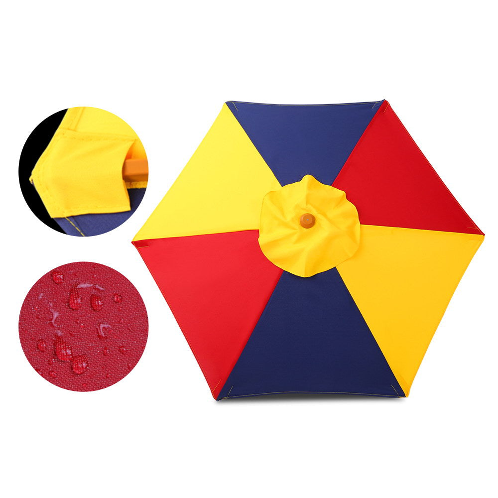 Keezi Kids Wooden Picnic Table Set with Umbrella