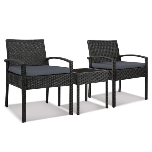 Gardeon 3-piece Outdoor Set - Black