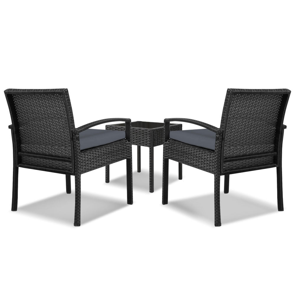Gardeon 3-piece Outdoor Set - Black