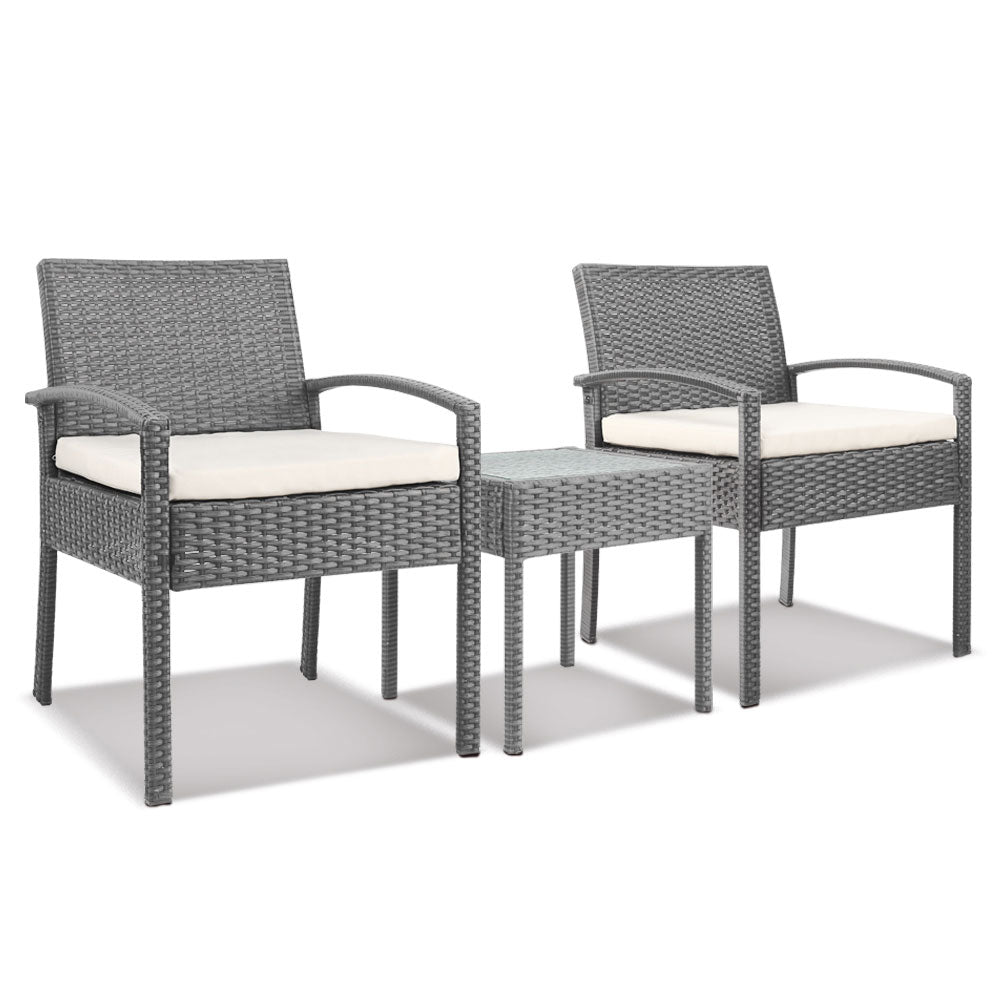 Gardeon 3-piece Outdoor Set - Grey