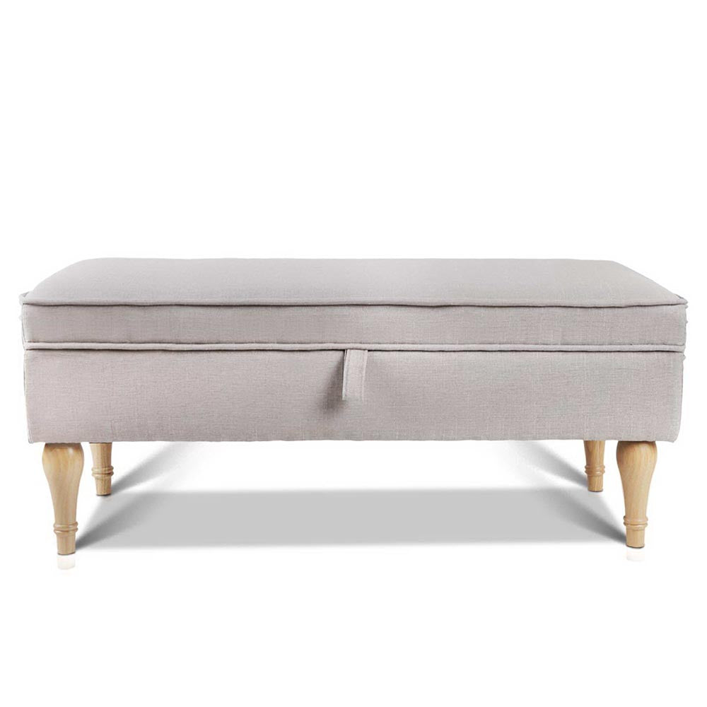 Artiss Fabric Storage Ottoman - Beige