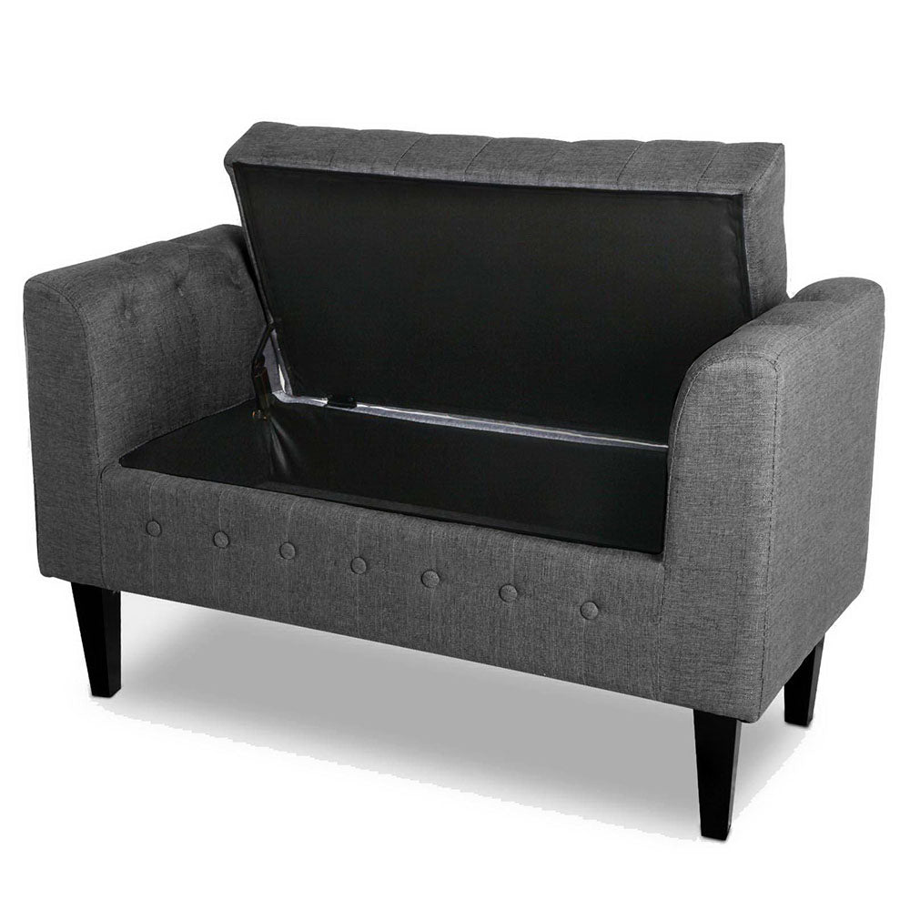 Artiss Fabric Storage Ottoman - Grey