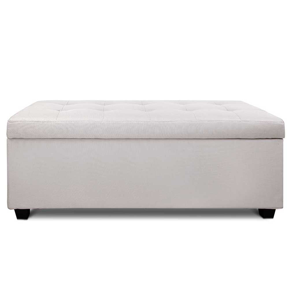 Artiss Large Fabric Storage Ottoman - Beige