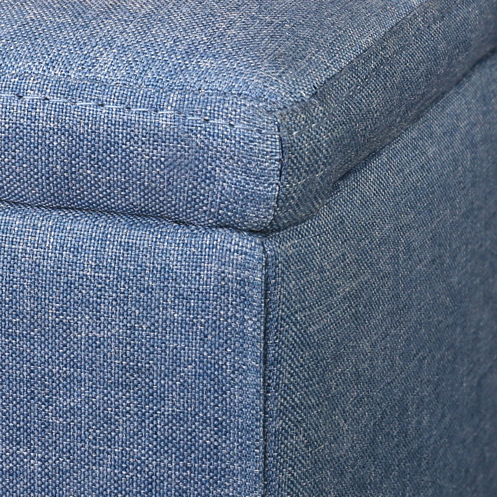 Premium Storage Ottoman - Blue