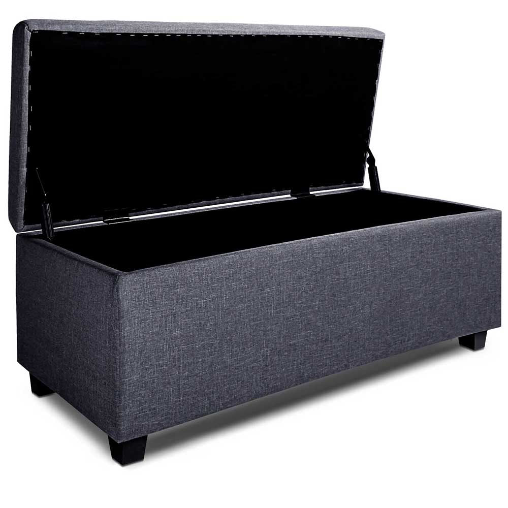 Artiss Large Fabric Storage Ottoman - Grey