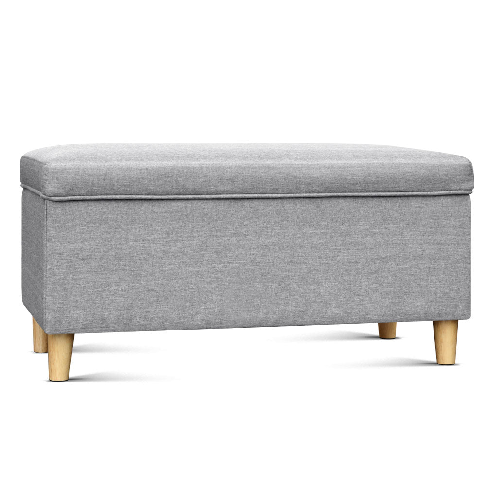 Artiss Kids Storage Ottoman - Light Grey