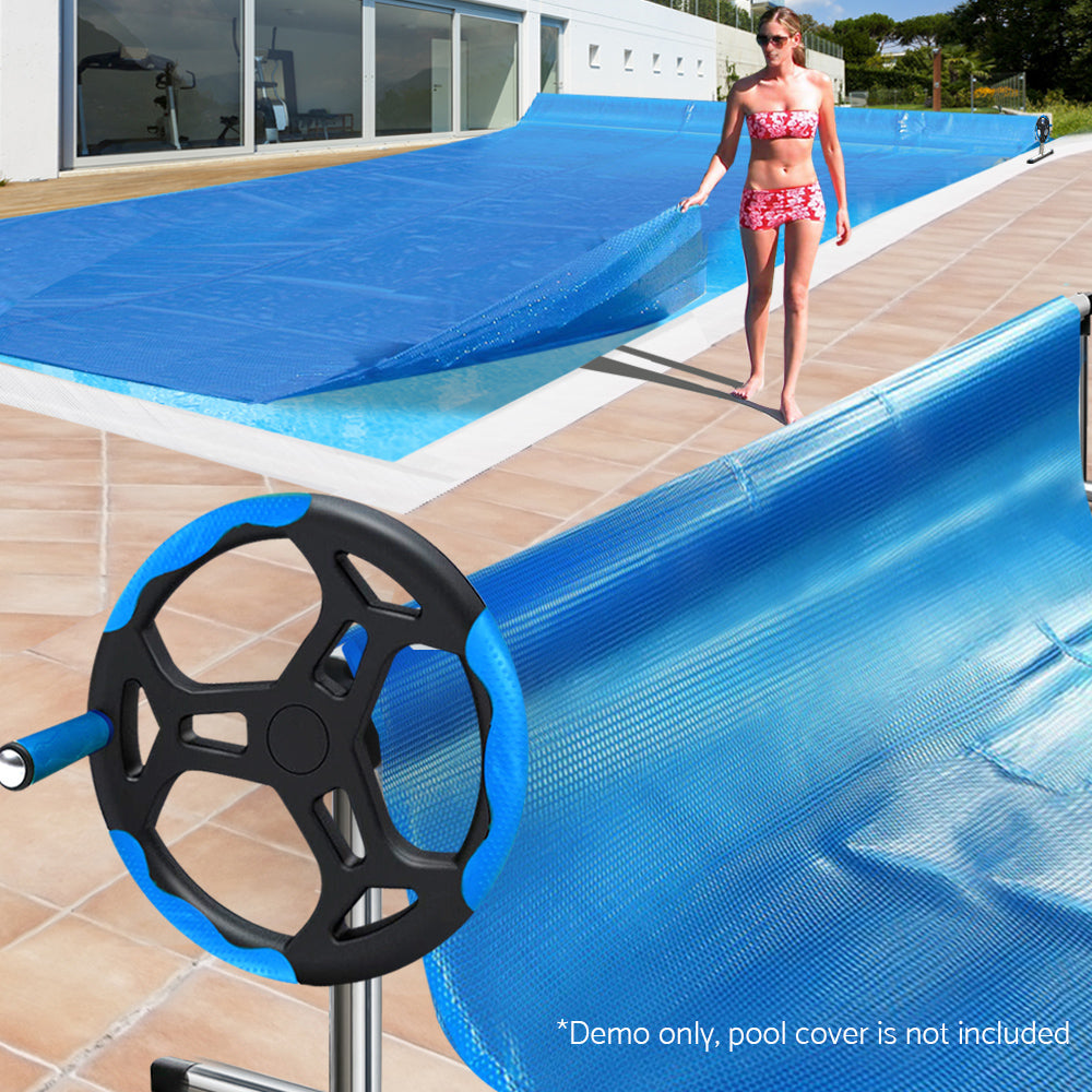 Aquabuddy Swimming Pool Cover Roller Reel Adjustable Solar Thermal Blanket Blue