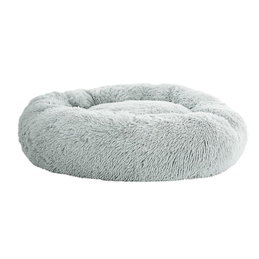 i.Pet Pet bed Dog Cat Calming Pet bed Large 90cm Light Grey Sleeping Comfy Cave Washable