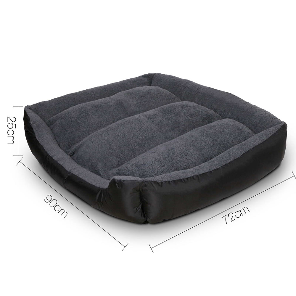 i.Pet Large Fleece Washable Pet Bed - Grey