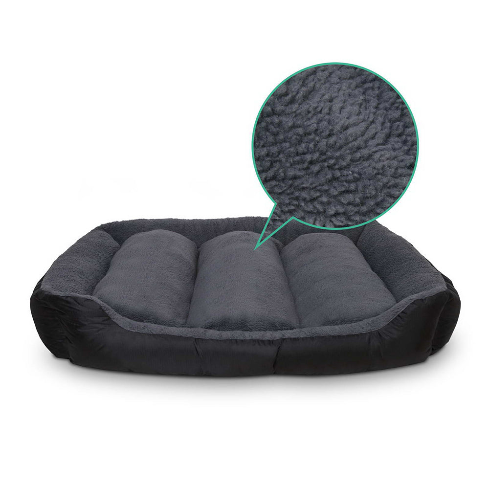 i.Pet Large Fleece Washable Pet Bed - Grey