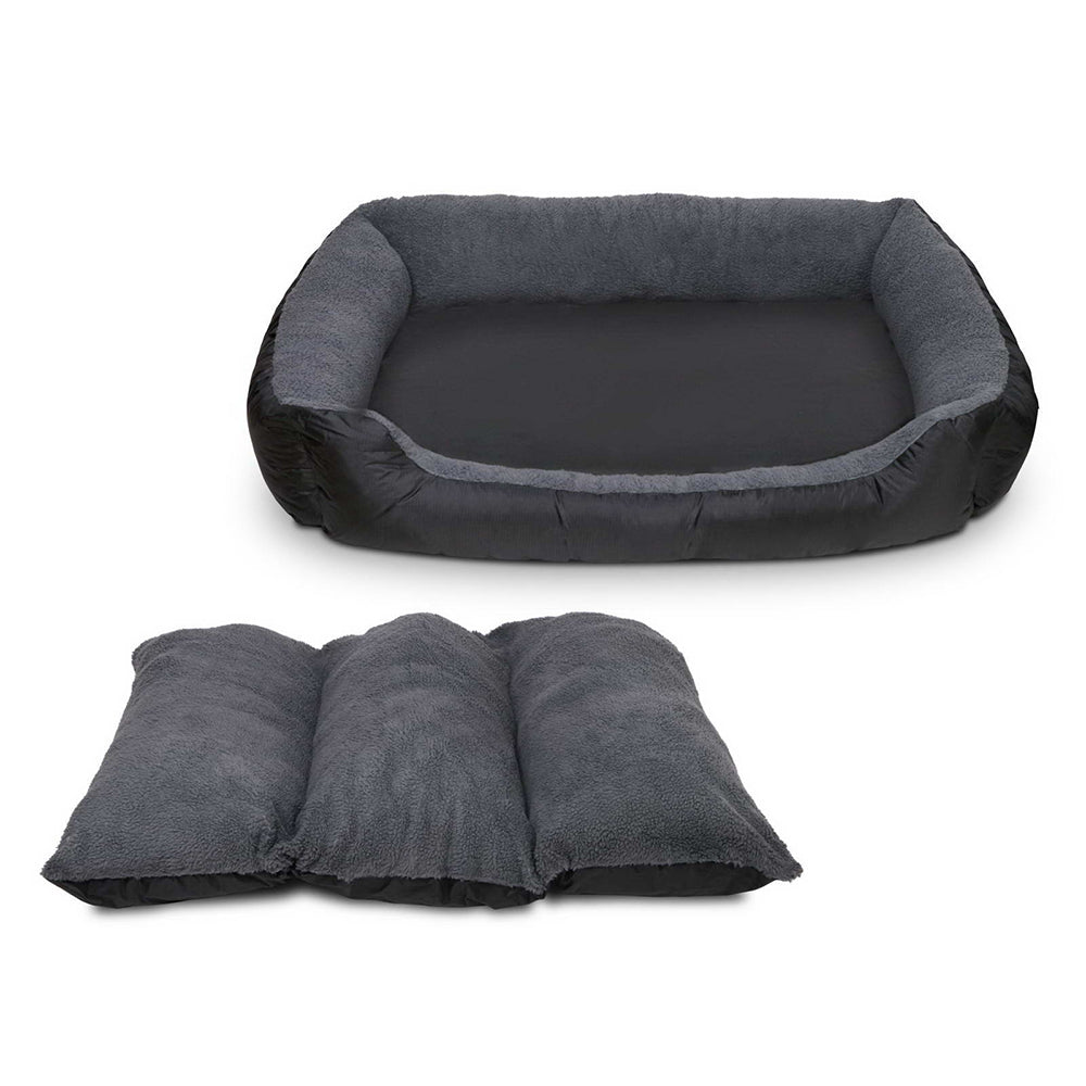 i.Pet Large Fleece Washable Pet Bed - Grey