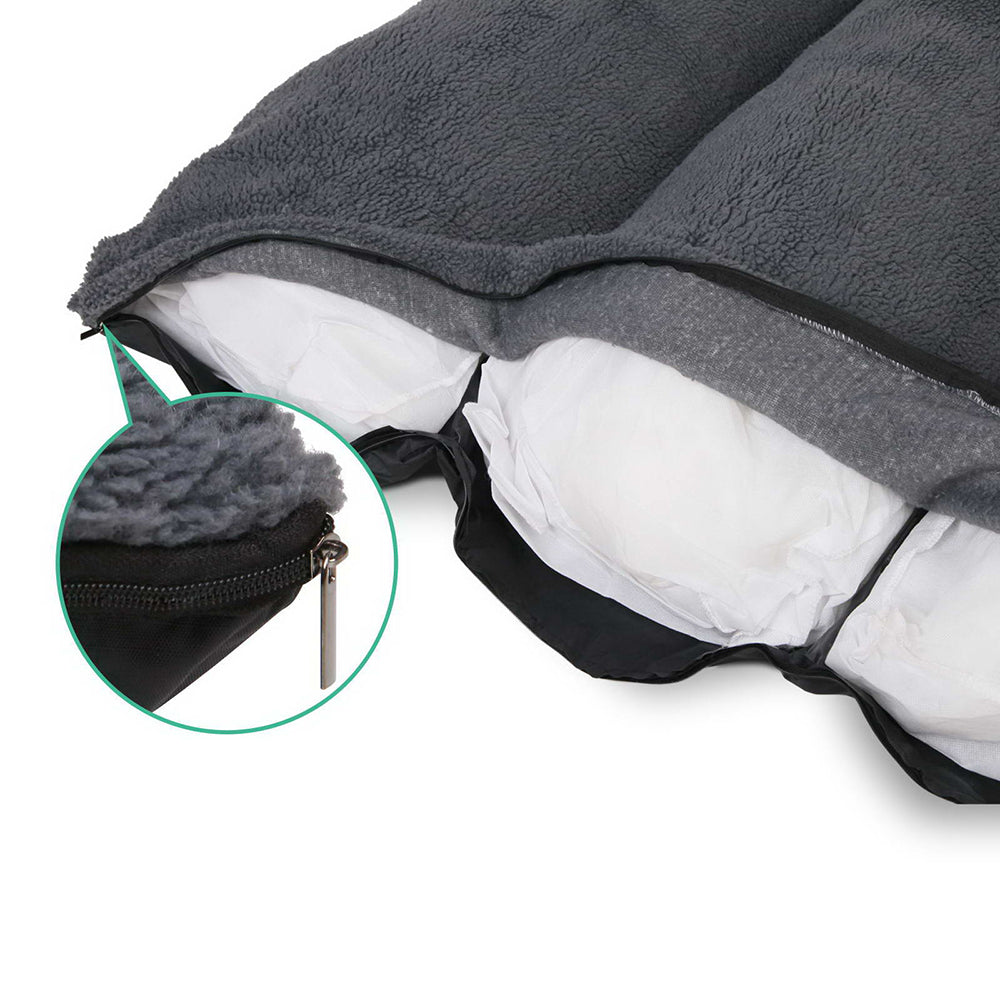 i.Pet Large Fleece Washable Pet Bed - Grey