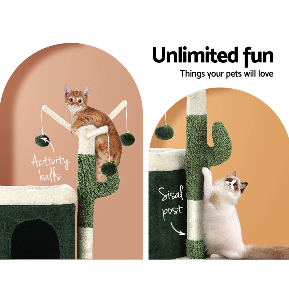 i.Pet Cat Tree Tower Scratching Post Scratcher Wood Condo Bed House Toys 70cm