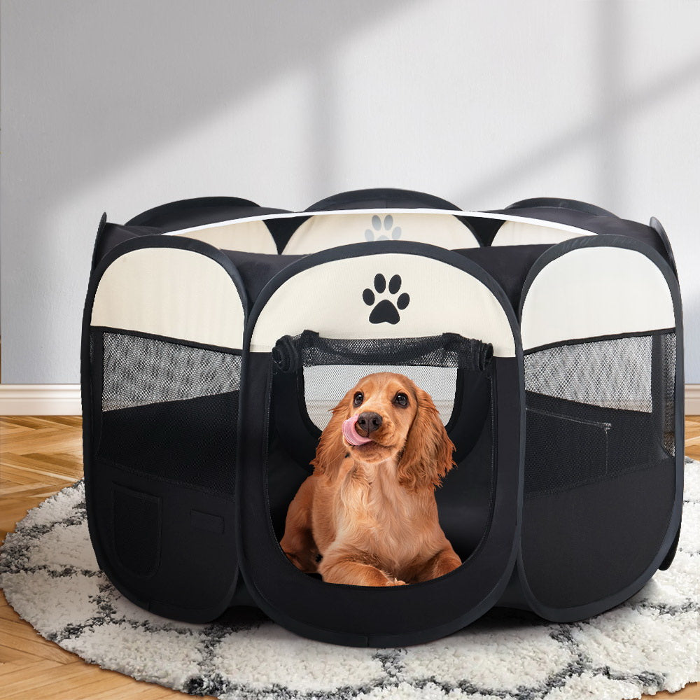 i.Pet Dog Playpen Pet Playpen Enclosure Crate 8 Panel Play Pen Tent Bag Fence Puppy XL