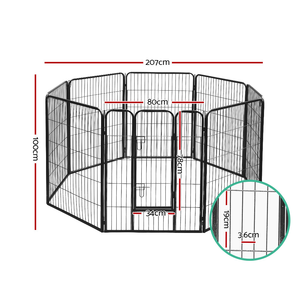 i.Pet Pet Playpen Dog Playpen 40" 8 Panel Puppy Enclosure Fence Cage