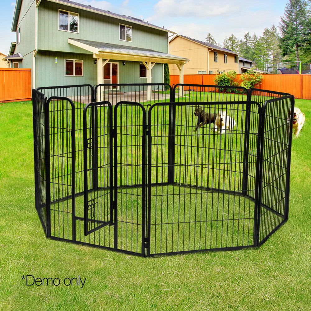 i.Pet 8 Panel Pet Dog Playpen Puppy Exercise Cage Enclosure Fence Play Pen 80x100cm