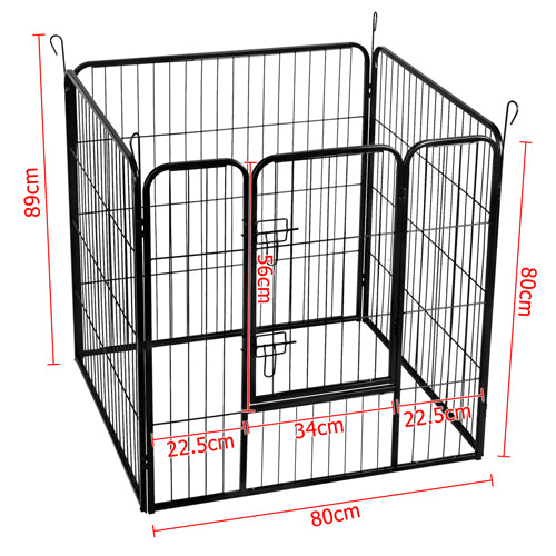 i.Pet 8 Panel Pet Dog Playpen Puppy Exercise Cage Enclosure Fence Play Pen 80x80cm