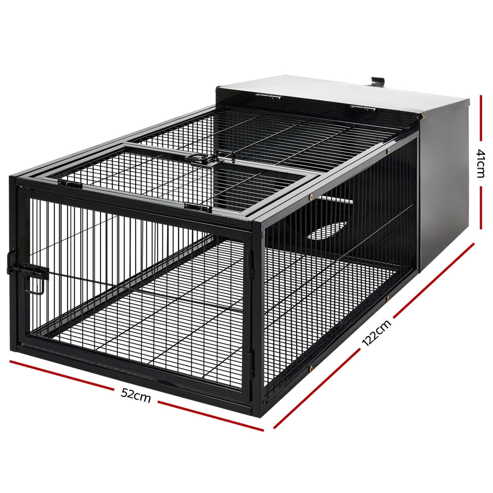 i.Pet Rabbit Cage Hutch Cages Indoor Outdoor Hamster Enclosure Pet Metal Carrier 122CM Length