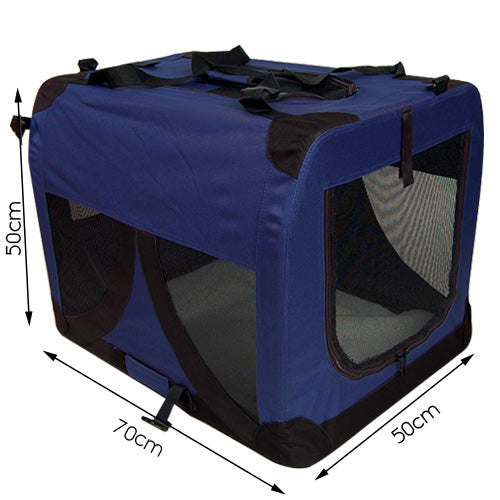 i.Pet Large Portable Soft Pet Carrier- Blue